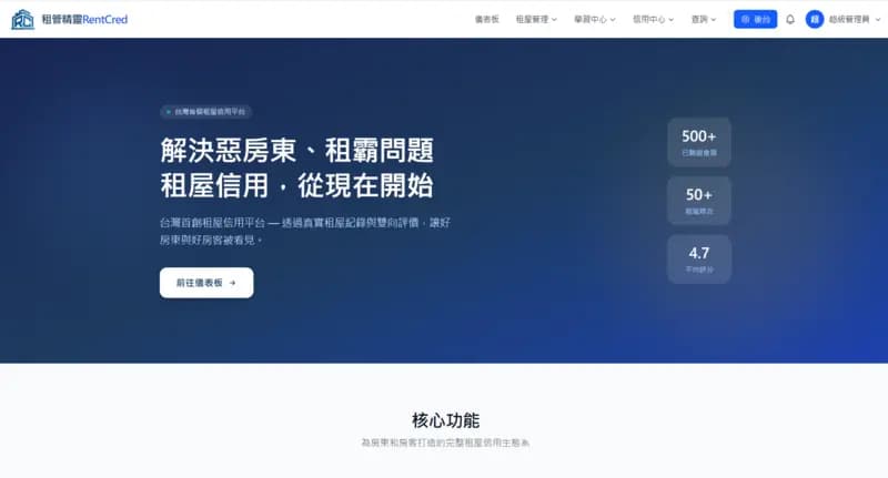 RentCred 租管精靈(租屋信用平台)